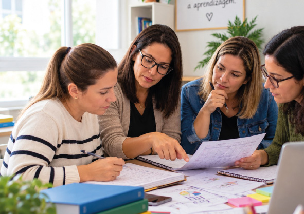 Grupo de professoras reunidas em formação